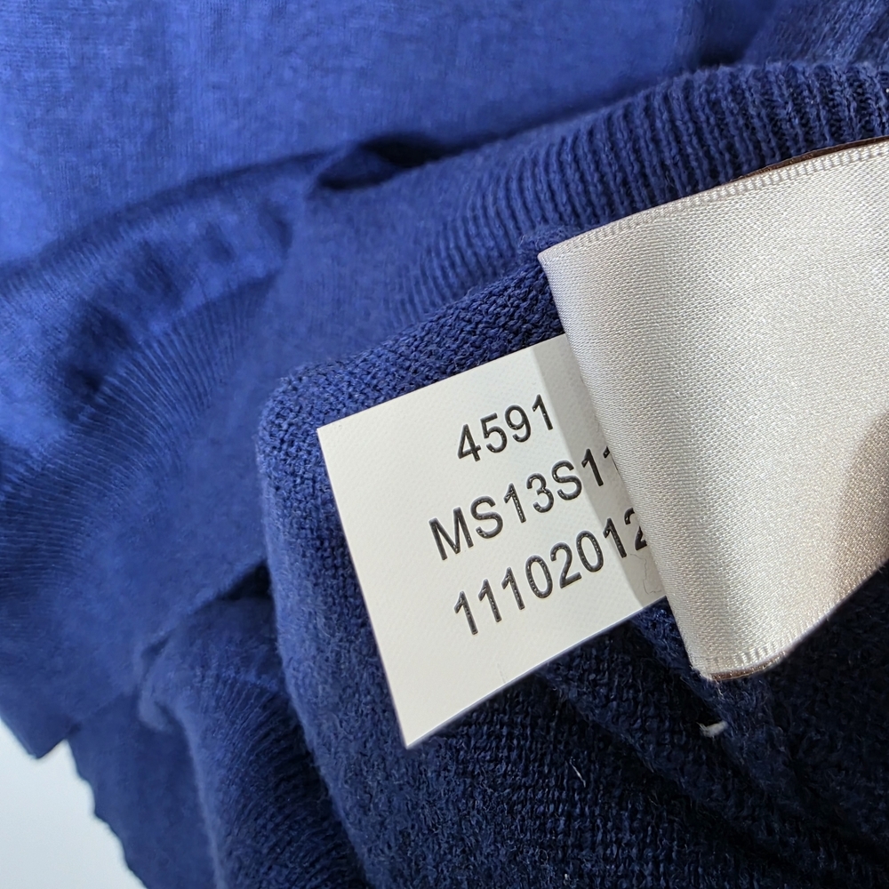 Peter Millar V-Neck  knitted cotton and cashmere blend Blue Sweater Vest - Picture 3 of 11
